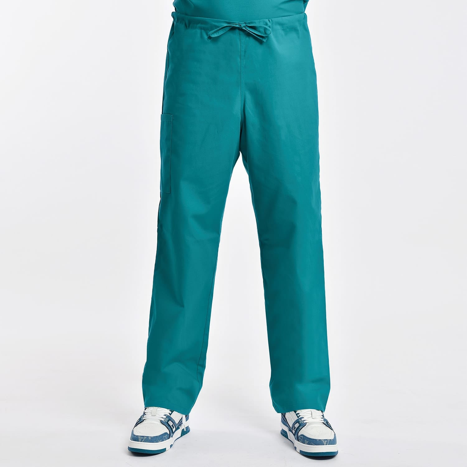 Women's 2 Pocket Cargo Scrub Pants in green, designed for comfort and durability, perfect for healthcare professionals.