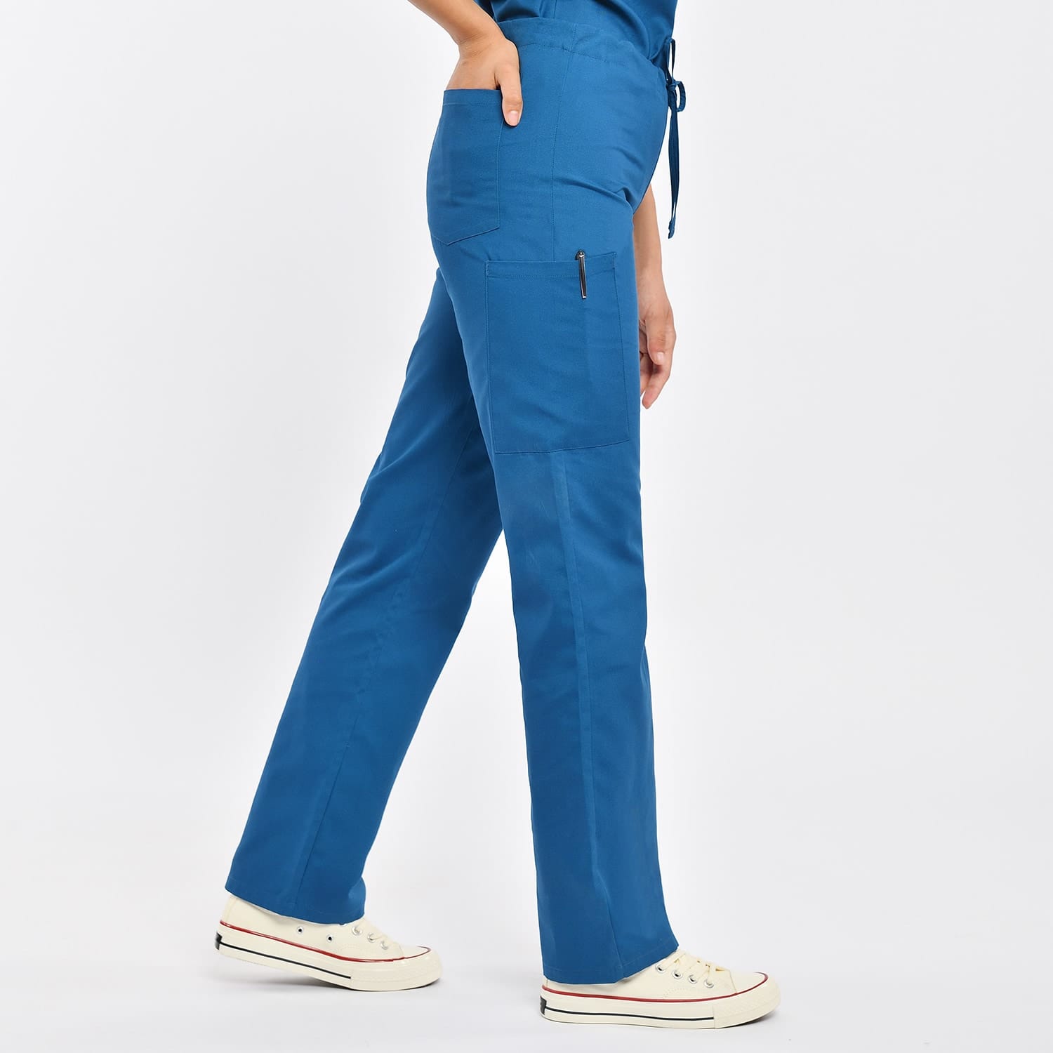 Custom Unisex Scrub Pants with Zippered Pocket for Healthcare Unisex scrub pants with zippered pocket, breathable fabric, adjustable drawcord, and modern fit. Ideal for healthcare professionals.