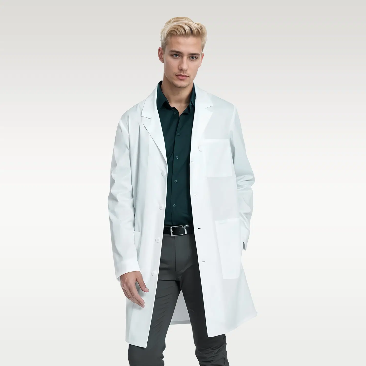 Unisex Button white Coats BDG005