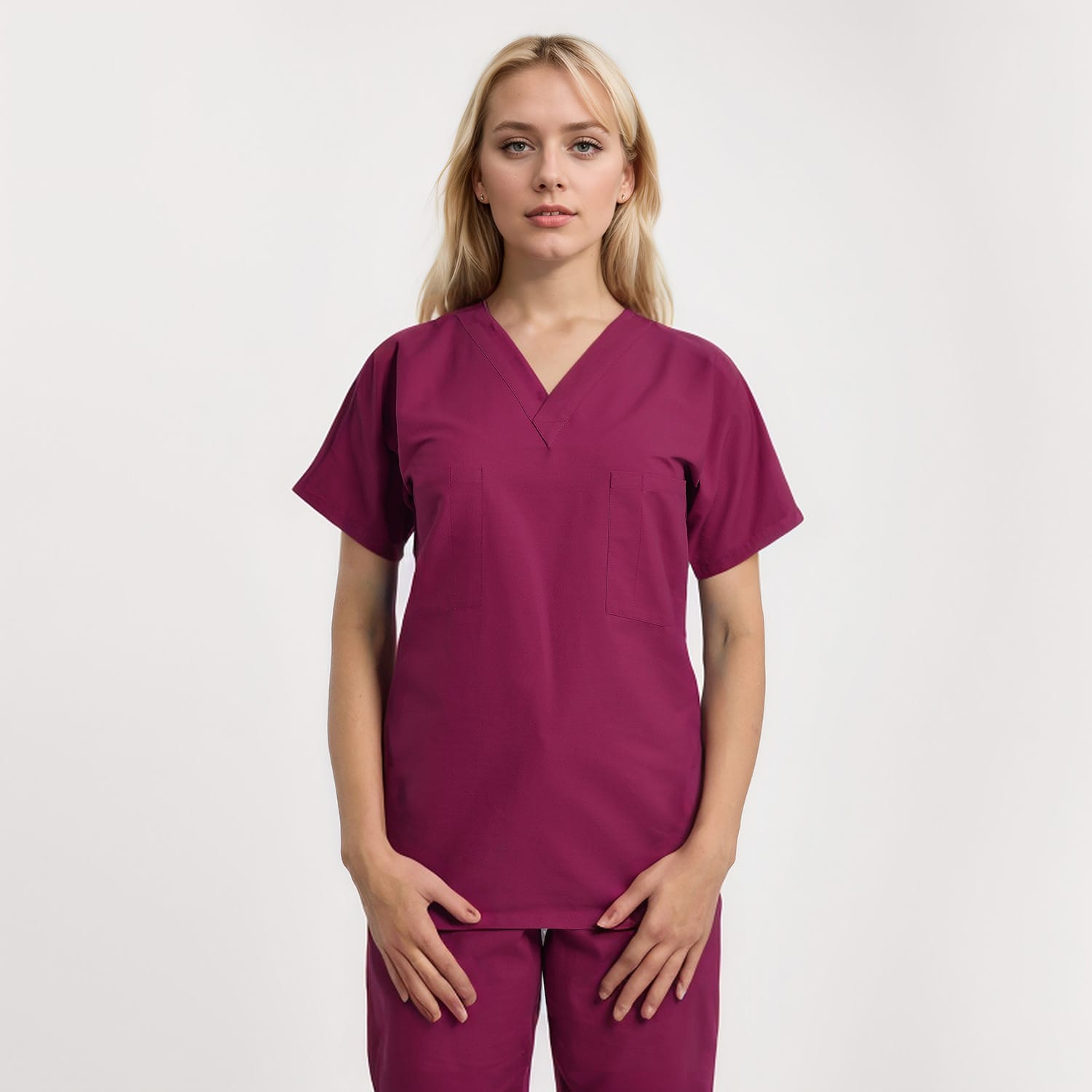 Scrub Reversible 1-Pocket V-Neck Top 608