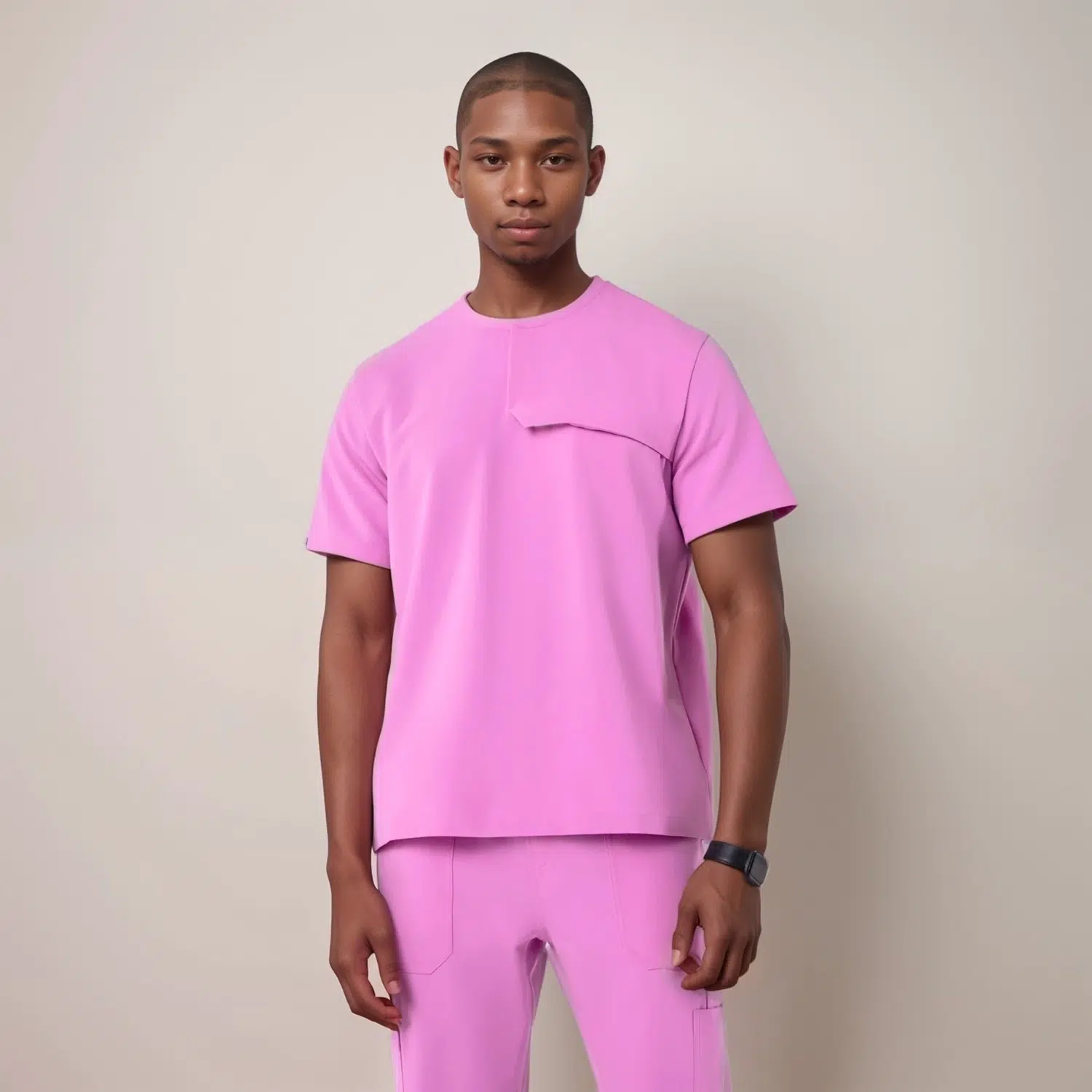 Fashionable neckline surgical gown top SSM06T