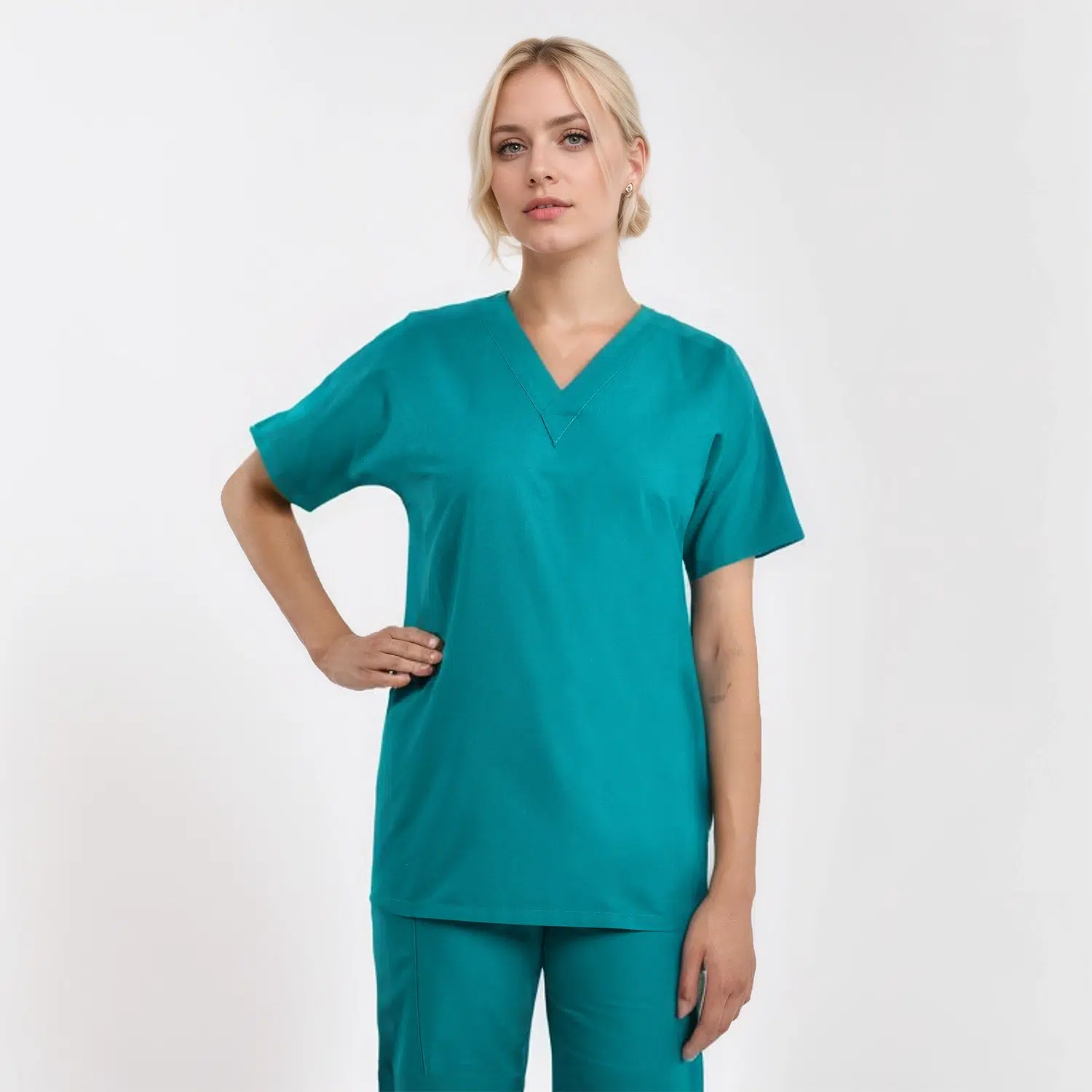 Industrial Medical Unisex V-Neck Women's Scrub Top – Custom and Wholesale Options for Healthcare.