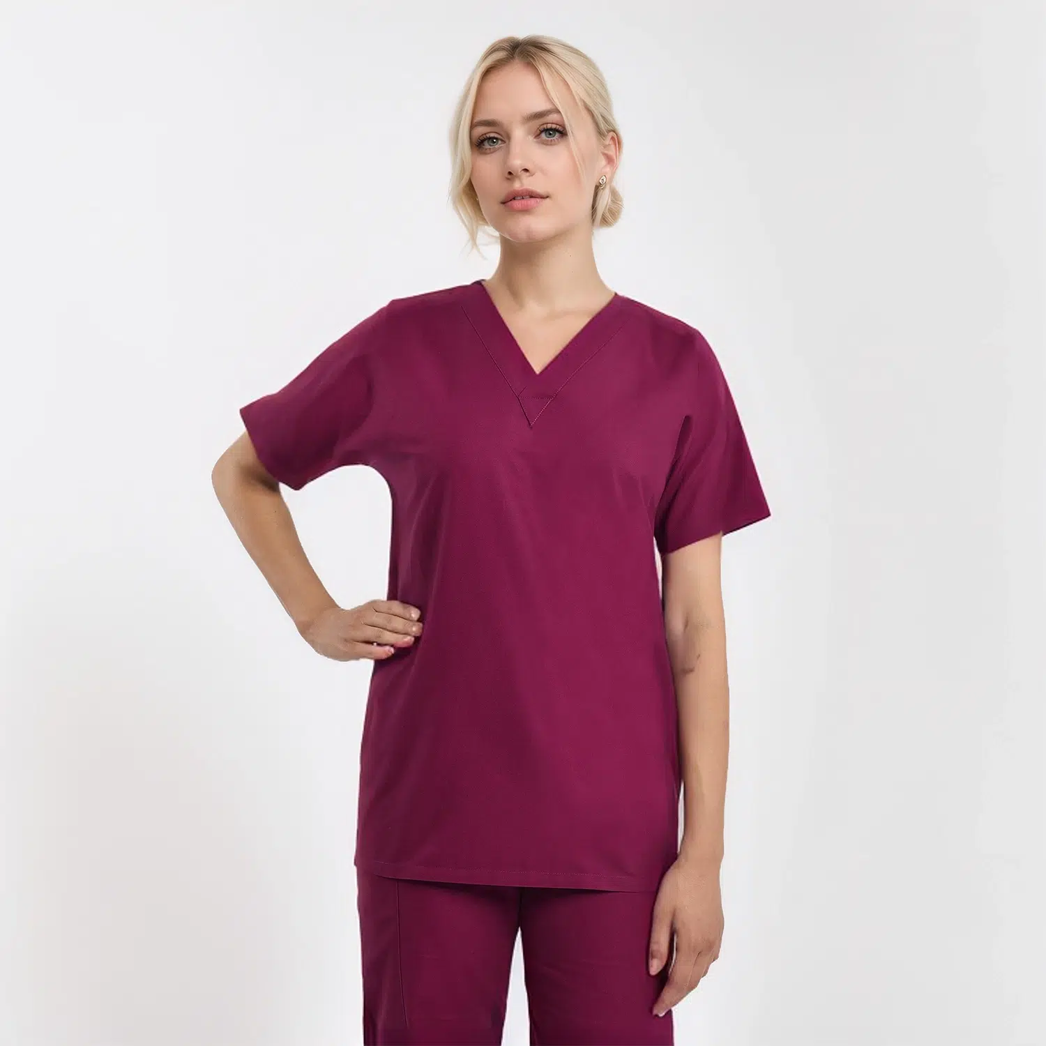 Industrial Medical Unisex V-Neck Women's Scrub Top – Custom and Wholesale Options for Healthcare.