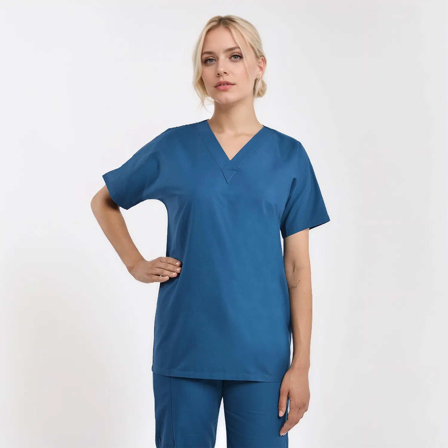 Industrial Medical Unisex V-Neck Women's Scrub Top – Custom and Wholesale Options for Healthcare.