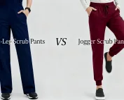 Straight-leg scrubs vs. jogging scrubs