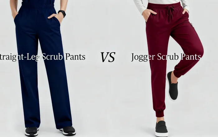 Straight-leg scrubs vs. jogging scrubs