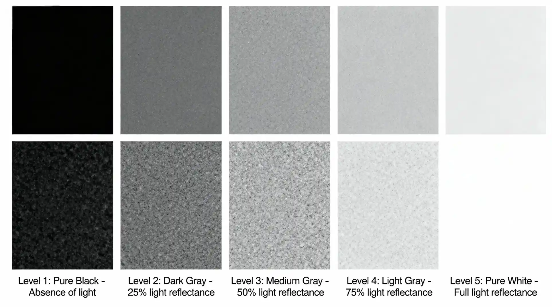 Gray scale chart showing rubbing rating levels from 1 to 5