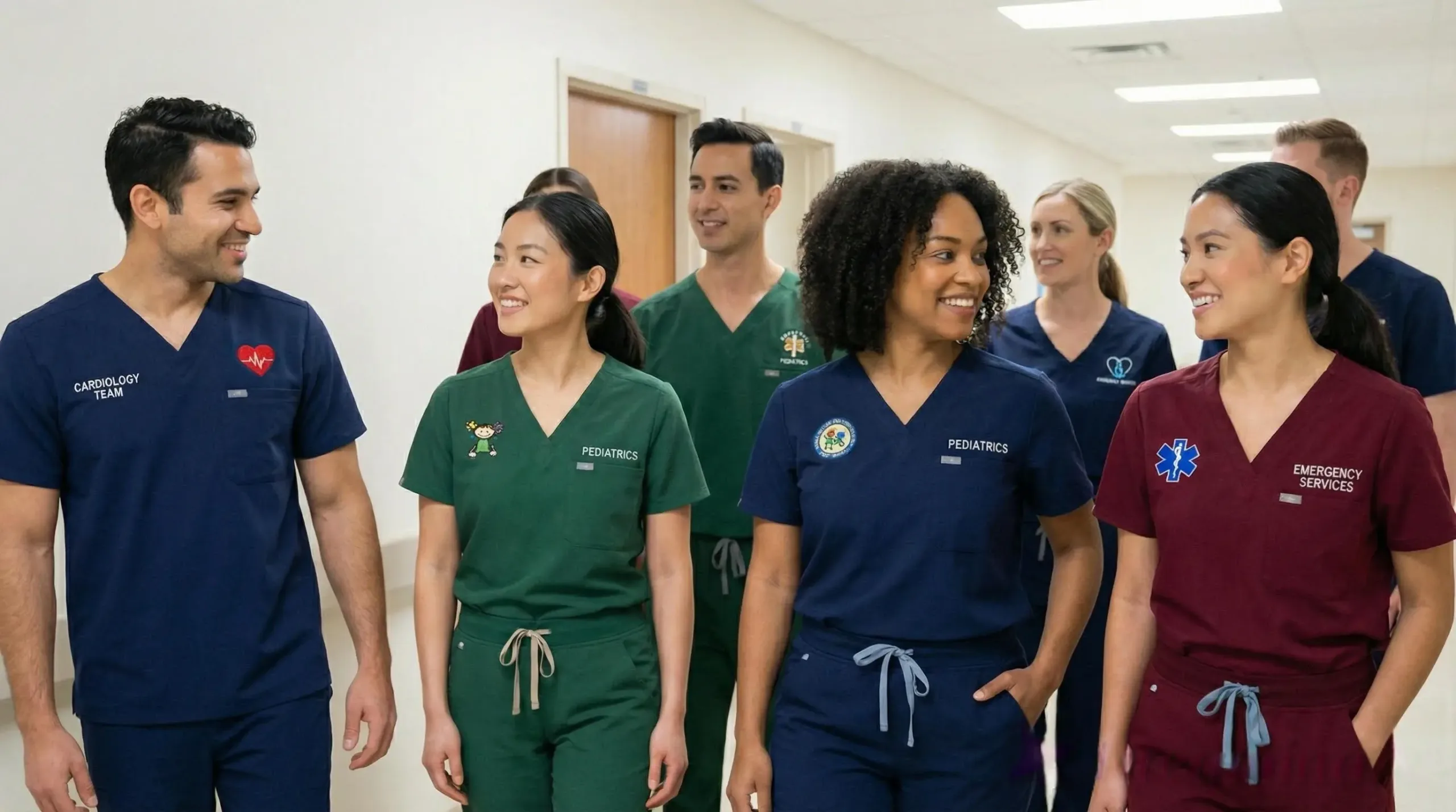 Customization in Medical Apparel for 2025 Customized Medical Scrubs with Logo and Department Colors