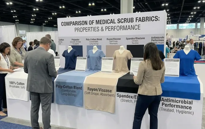 Comparison of fabric types used in medical scrubs