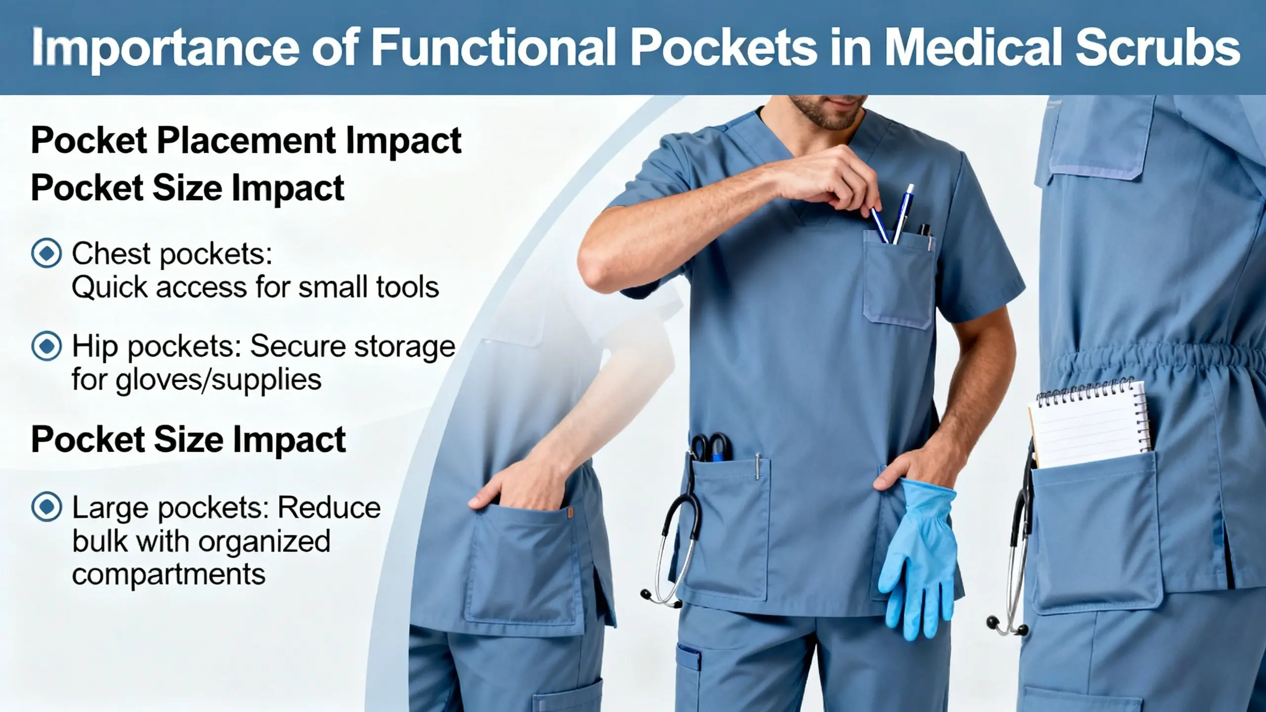 Functional Pockets in Medical Scrubs functional pockets in medical scrubs design