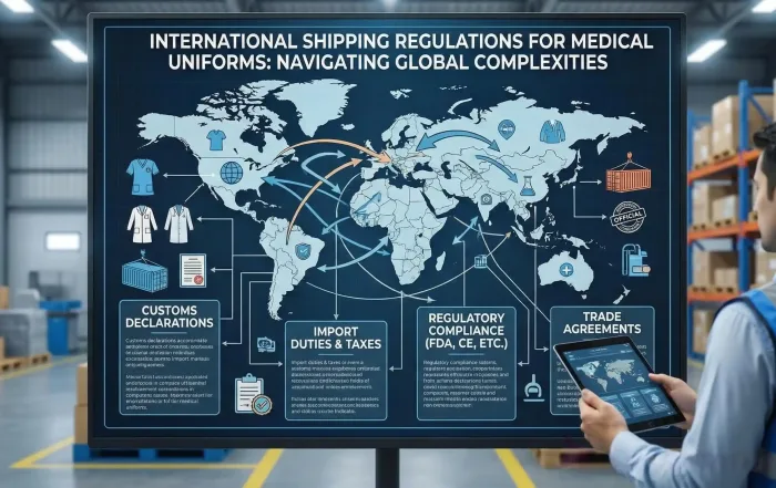 International shipping of medical uniforms worldwide