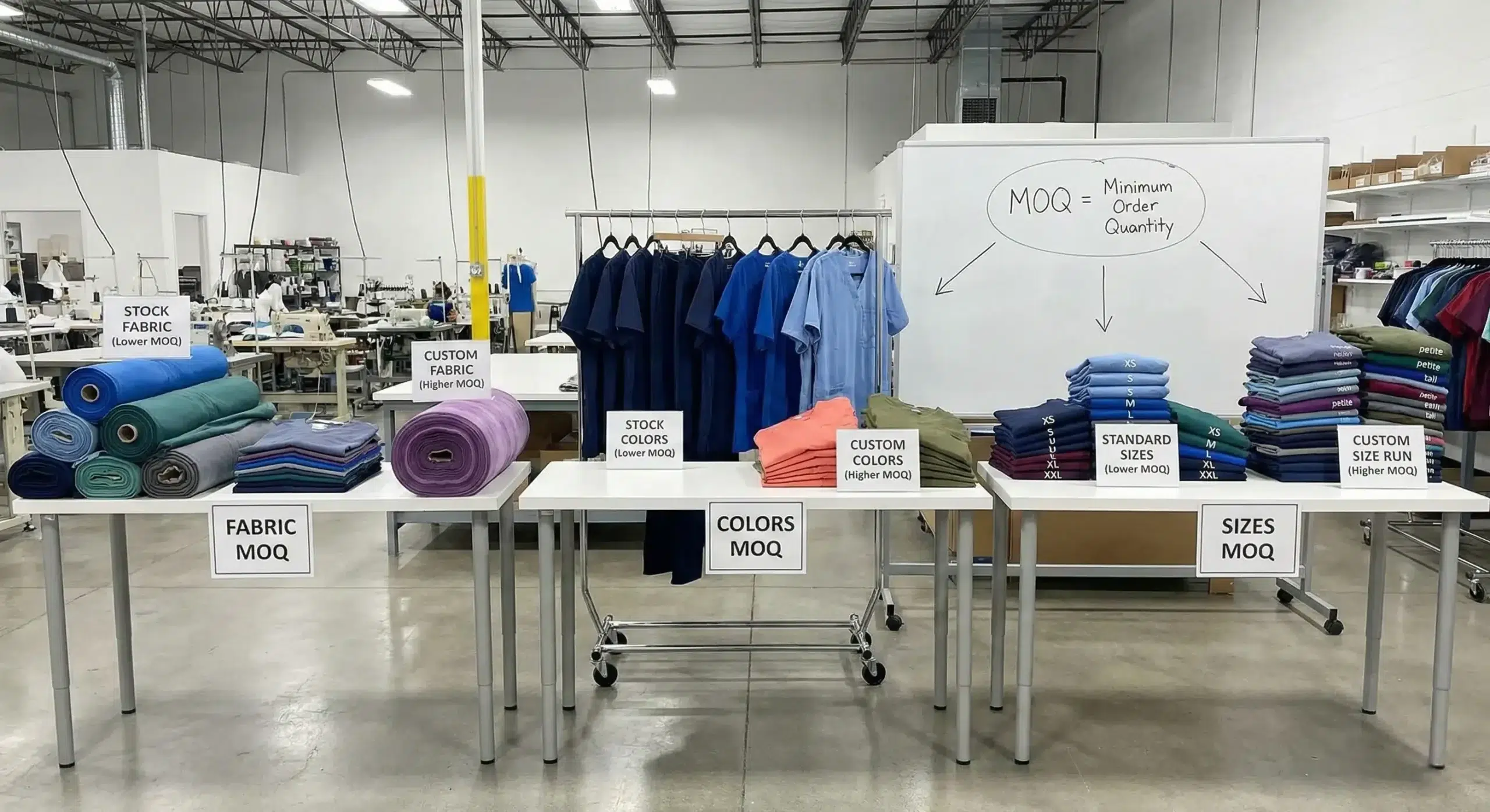 Medical Scrubs MOQ Explained Medical scrubs MOQ explained for fabric, colors, and sizes