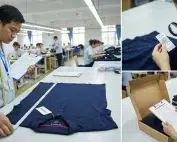 PP sample inspection with measurement, labeling, and packaging checks