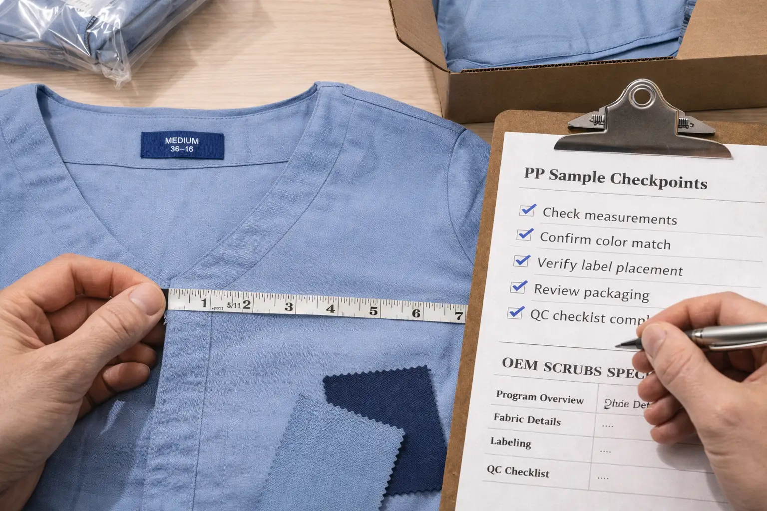 PP Sample Checkpoints Treat the PP sample like your reference—measurements, labels, and packaging should match the spec sheet.